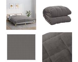 vidaXL - Verzwaringsdeken - 200x230 - cm - 13 - kg - stof - grijs