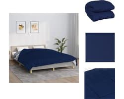 vidaXL Verzwaringsdeken - Verzwaringsdekens - Deken - Beddengoed - Verzwaringsdeken 200x200 cm 9 kg stof blauw