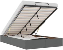 Tweepersoonsbed | Dubbelbed | Volwassenenbed | Bedframe zonder matras 120x190 cm stof donkergrijs