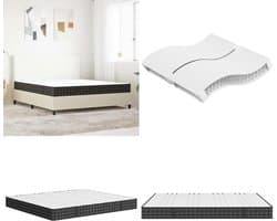 vidaXL Binnenveringmatras middelhard 180x200 cm - Binnenveringmatras - Binnenveringmatrassen - Tweepersoonsmatras - Tweepersoons Matras