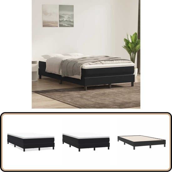 vidaXL Boxspring zonder matras fluweel zwart 120x220 cm