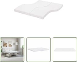 vidaXL Matras - Schuimmatras - Schuimmatras 7 zones hardheid 20 ILD 180x220 cm wit - 7 Zone Matras - Pocketvering Matras - Boxspring Matras