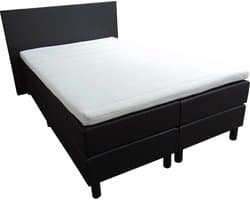 Slaaploods.nl Anda - Boxspring inclusief matras - 140x200 cm - Kunstleer - Zwart