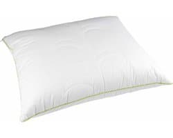 Polydaun Bamboe hoofdkussen - katoenen tijk - GRS gerecyclede Comfort-O-Bol vulling - 900 gram - 60x70 cm