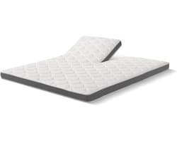 Cloudtemp Split Topper - Medisch erkend -Tweepersoons 180x210 - Aanpasbaar - Wasbaar - NASA traagschuim - Pocketvering - Koudschuim - Bamboe - Luxe Topper - Premium kwaliteit