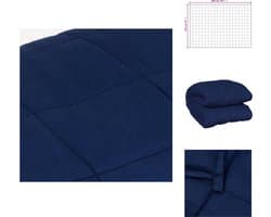 vidaXL - Verzwaringsdeken - 140x200 - cm - 10 - kg - stof - blauw