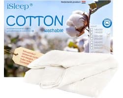 iSleep Zomerdekbed Katoen Wasbaar - 100% Katoen - Tweepersoons - 200x200 cm