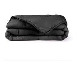 Felman 2-in-1 Dekbed - Wasbaar Dekbed - Dekbed Zonder Overtrek - Alle Seizoenen - Zwart - Antraciet - 240 x 200 cm