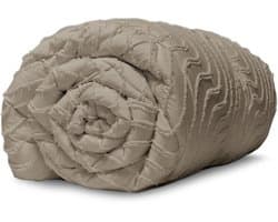 Tufted Waves All in One Wasbaar Dekbed zonder overtrek 200x200 - Dekbed zonder overtrek - Hoesloos dekbed - Eazy dekbed - Gekleurd dekbed - All Year Winterdekbed & Zomerdekbed - Tweepersoons Dekbed - Taupe - Dekbedden