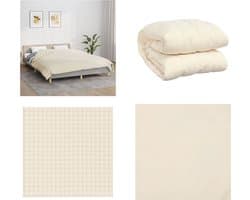 vidaXL - Verzwaringsdeken - 200x200 - cm - 13 - kg - stof - lichtcrèmekleurig
