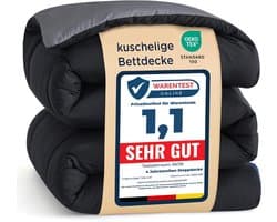 Dekbed 240x220 - 2 Persoons 4 Seizoenen - Wasbaar - Extra Zacht - Zwartgrijs