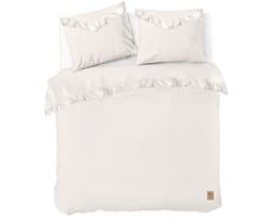 Dindi Home Dekbedovertrek White Ruffle - 200x220 - 100% katoen - Off White