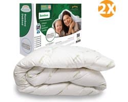 LitaLente Syndonn BIO Bamboe Dekbed - Luxe All Season Dekbed (set van 2) - 200x220cm - Anti-allergisch – Hotel Kwaliteit – All Year – Tweepersoons dekbed