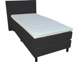Slaaploods.nl Anda - Boxspring inclusief matras - 120x200 cm - Kunstleer - Zwart