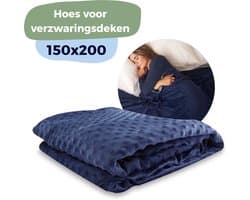 Universele 4 Seizoenen HOES Verzwaringsdeken - 150 x 200cm - Bamboe & Minky Dot - Weighted Blanket Cover - Duvet Deken - Dekbedovertrek