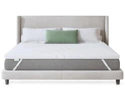 Matrastopper 160 x 190 cm - Comfortabele Gel Topper met Traagschuim en Bamboevezels - Wasbaar en Geschikt voor Boxspringbed en Caravan