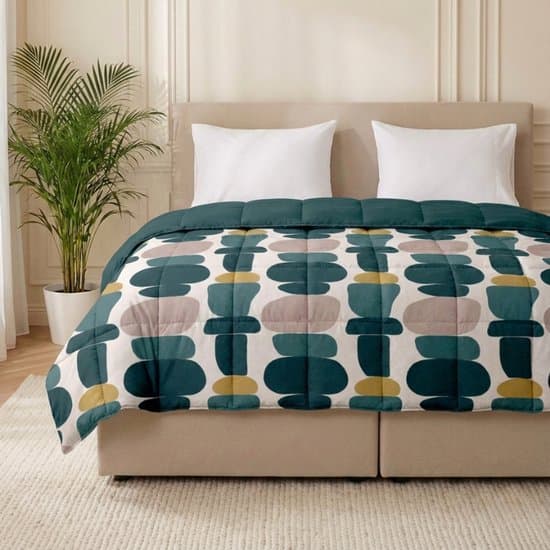 Dekbed-Discounter - Fresh and Co Dekbed Zonder Overtrek 240 x 200 cm - Wasbaar dekbed - Wasbaar op 40 graden - All season dekbed - Stacking Stones