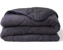 Lazy Wear Teddy Dekbed Antraciet 240×200 - 2-in-1 Dekbed en Teddy Dekbedovertrek - Wasbaar Dekbed