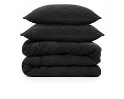 Sleeptime 2 in 1 Teddy Premium Dekbed zonder Overtrek - Dekbed Inclusief Slopen - 240 x 200 cm - Zwart