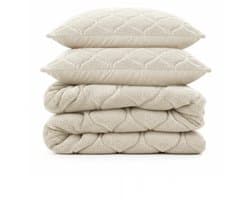 Sleeptime 2 in 1 Teddy Premium Dekbed zonder Overtrek - Dekbed Inclusief Slopen - 200 x 200 cm - Beige