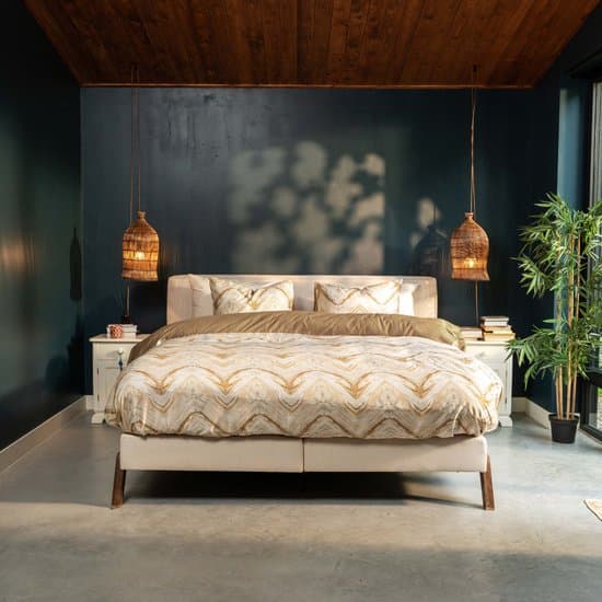 Kayori Ako Dekbedovertrek Katoensatijn - 200x200-220 + 2 slopen - Tweepersoons - Zacht, Ademend & Vochtregulerend - Naturel