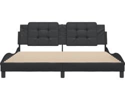 vidaXL - Bedframe - zonder - matras - "Zadar" - kunstleer - zwart - 180x200 - cm