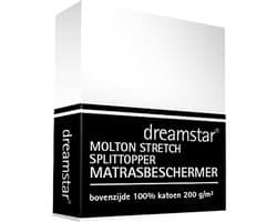 Dreamstar Hoeslaken Splittopper Molton Stretch de Luxe 280 gr 120x200 t/m 140x220