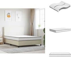 vidaXL Binnenveringmatras - Binnenveringmatrassen - Tweepersoonsmatras - Tweepersoons Matras - Binnenveringmatras middelhard 140x190 cm