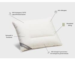 Yumeko hoofdkussen ganzendons 60x70 stevig - Biologisch & ecologisch
