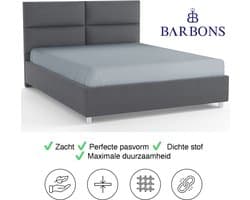 BARBONS hoeslaken 160x200 - hoeslakens Jersey 145 g/m² - 100% katoen - lichtblauw