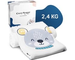 CozySense® Verzwaringsdeken Kind 2,4 kg - Weighted Blanket - Zwaartedeken met GLASS-Flow® Drukverdeling - Wasbare Hoes - Hypoallergeen - Voor Jongens