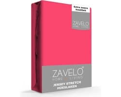 Zavelo® Jersey Hoeslaken Fuchsia - Lits-jumeaux (180x200 cm) - Hoogwaardige Kwaliteit - Rondom Elastisch - Perfecte Pasvorm