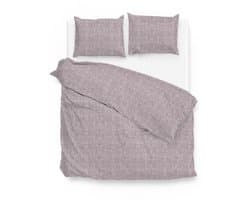 Zohome Dekbedovertrek Lino - Effen Bedlinnen - 240x220 - Paars - Dekbedhoes van 100% Katoen