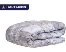 Zelesta Wonderbed Light Patchwork Hearts 240x200cm - Dekbed zonder overtrek - 30 dagen proefslapen - Wasbaar hoesloos dekbed - Bedrukt dekbed - Dekbed met print - Zomerdekbed