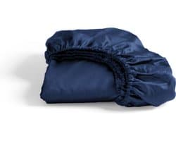 Cinderella Sundays - Hoeslaken (tot 25 cm) - Satijn - 180x200 cm - Blauw