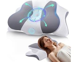 Orthopedisch Hoofdkussen – Nekklachten – Traagschuim – Neksteun – Voor Nekpijn – Zijslaper – Extra Comfortabel – Hoge Dichtheid – Geurloos – Wit