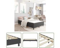 vidaXL Slaapcomfort - Boxspringframe - Boxspringframe stof grijs 120x200 cm - Boxspring - Bedframe - Mdf