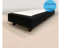 Losse boxspring - Pocketvering - boxspringonderstel - boxspringbedbodem - zonder matras - 140x200 cm ANTRACIET