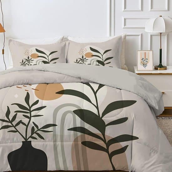 Dubbel Dekbed - Dekbed Set - Comfortabel Slapen - Omkeerbaar Bohemien Patroon - 200x200 cm - Bruin