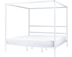 Hemelbed Frame - Luxe Bed - Slaapkamer Inrichting - Robuuste Staalconstructie - 180x200 cm - Wit