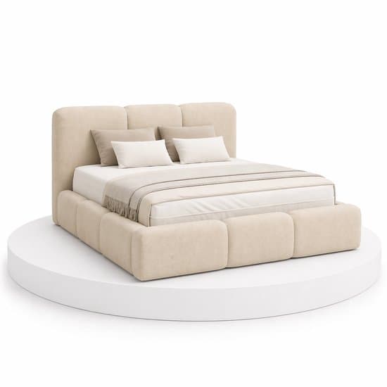 Japandi Bed Hikari - 180x220 Compleet - Boxspring met opbergruimte - Beige - BalBedden