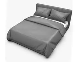 Dream Sheets Marrakesh - Dekbedovertrek 200 x 200/250 - Katoen Satijn - Tweepersoons - Steel Grey - Grijs