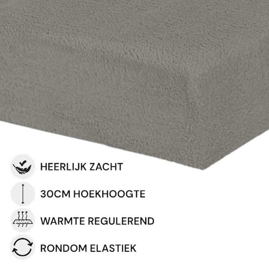 Husch - Teddy Fleece Hoeslaken - 160x200 - Taupe