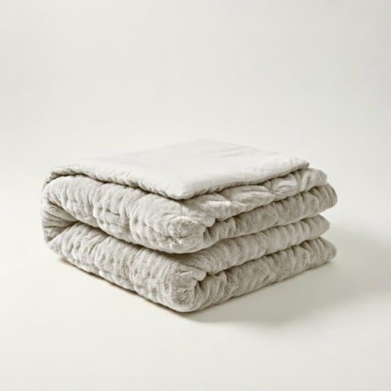 YNOT Dreambed Cloud - Pom Pom Fur Greige - 200x220 - Tweepersoonsdekbed - Dekbed Zonder Overtrek - Dreambed Cloud - Wasbaar Hoesloos Dekbed - 30 dagen proefslapen - Dekbed met vaste overtrek