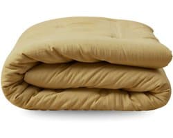 Zelesta Japandibed Katoen Mousseline - Dekbed zonder overtrek katoen - Wasbaar dekbed - Met vaste overtrek - Ochre - 160x220cm