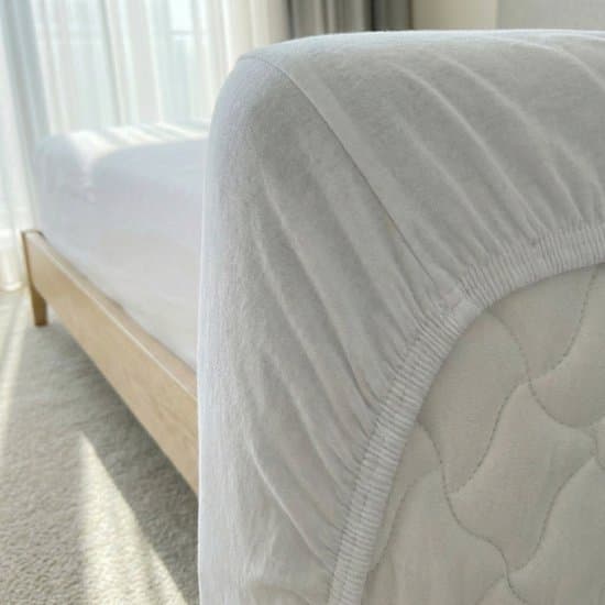 Blanche & Nuit – Hoeslaken 160x200 – 100% Katoen – Jersey Hoeslaken – Heerlijk Zacht – 170 g/m² – Strijkvrij & Ademend – Wit