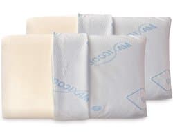 Traagschuim Kussen - Ergonomisch Kussen - Comfortabele Slaap - Afneembare Hoes - 2 Stuks - Wit