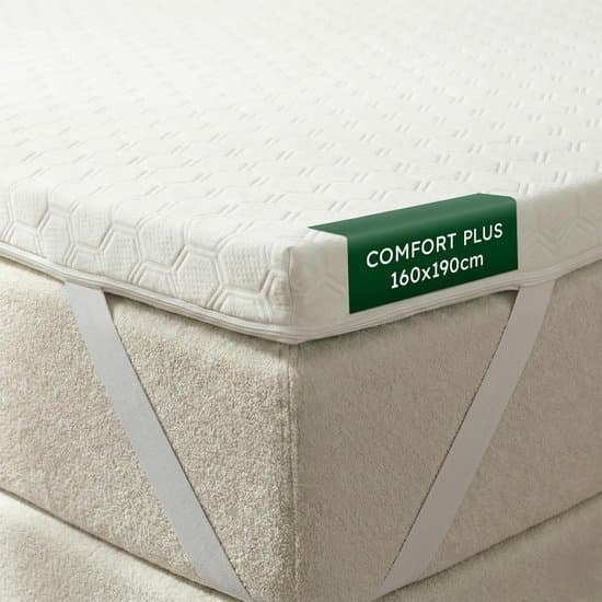 Matras Topper - Koudschuim Oplegger - Betere Slaapervaring - Hoekelastieken Antislip - 160x200 cm - Wit