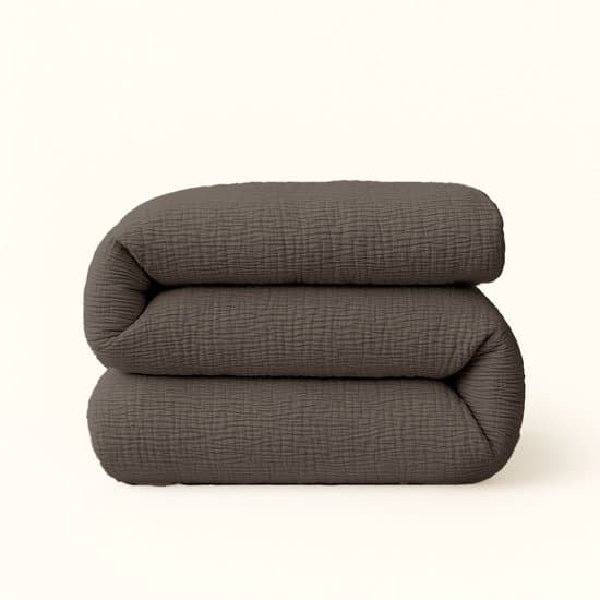 YNOT Dreambed Signature - Micro Mousseline Choclate Brown - 200x200 - Tweepersoonsdekbed - Dekbed Zonder Overtrek - Dreambed Signature - Wasbaar Hoesloos Dekbed - 30 dagen proefslapen - Dekbed met vaste overtrek