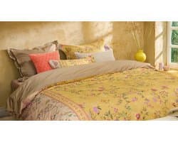 Pip Studio Bodhi Flower dekbedovertrek - Lits-Jumeaux XL - 260 x 200/220 cm - Geel